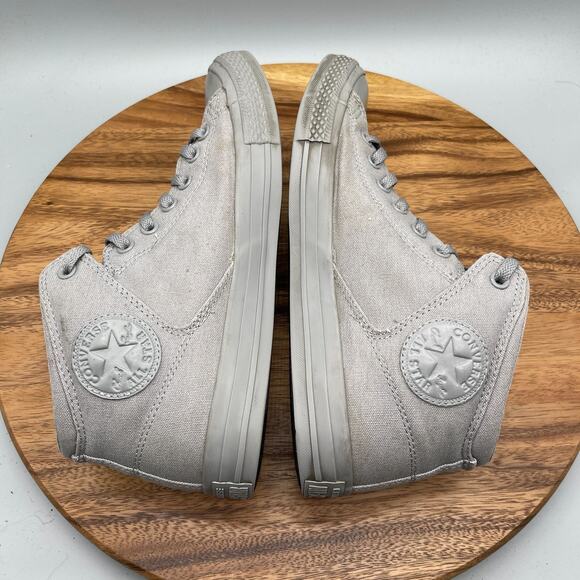 Converse Chuck Taylor All Star Mid Shoes Mens 10.5 Gray Skate Comfort Casual - Picture 6 of 8
